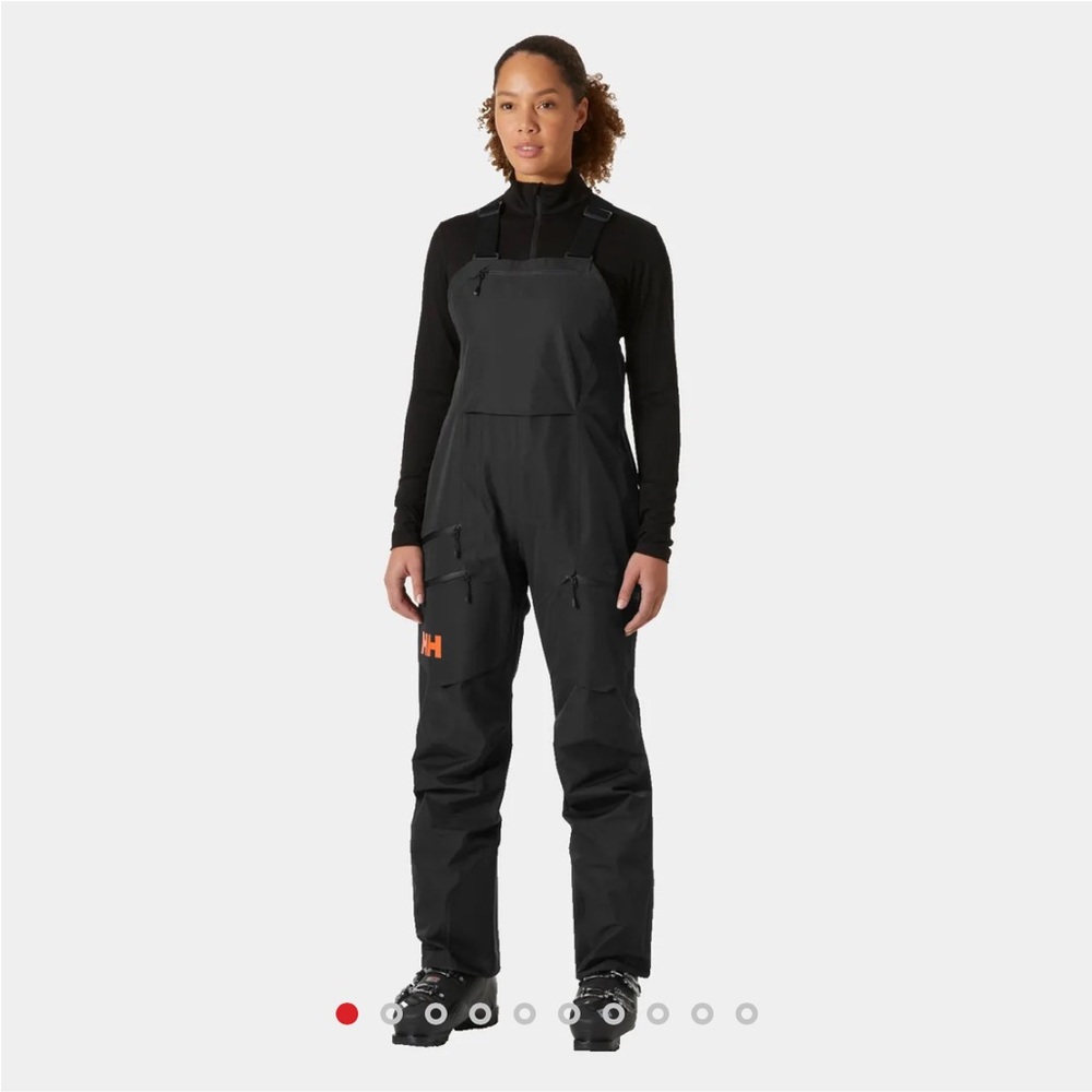 Women’s Helly Hansen Black Ski Bib Overalls